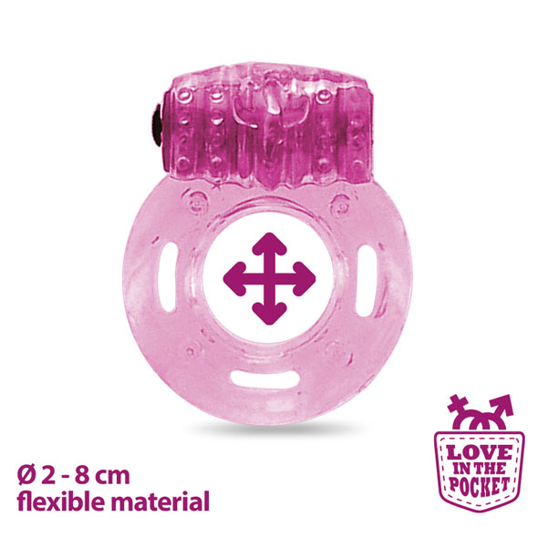 Love in the Pocket - Love Ring Vibrating vibruojantis penio žiedas su elementais &ndash; nuotrauka 3