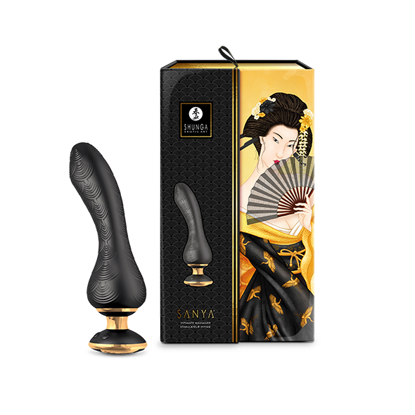 Shunga - Sanya Intimate Massager Black išskirtinio dizaino vibratorius