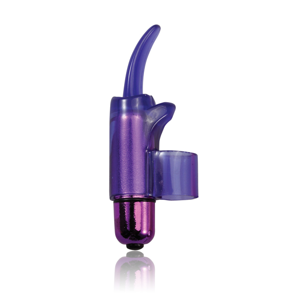 PowerBullet - Tingling Tongue Vibrator Purple vibruojantis antpirštis