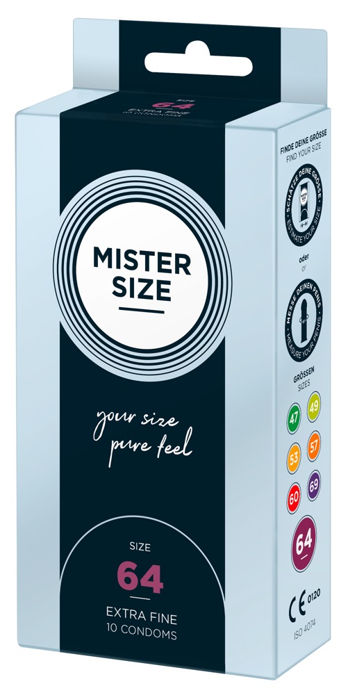 Mister Size 64mm pack of 10 Nestandartinio dydžio prezervatyvai &ndash; nuotrauka 2