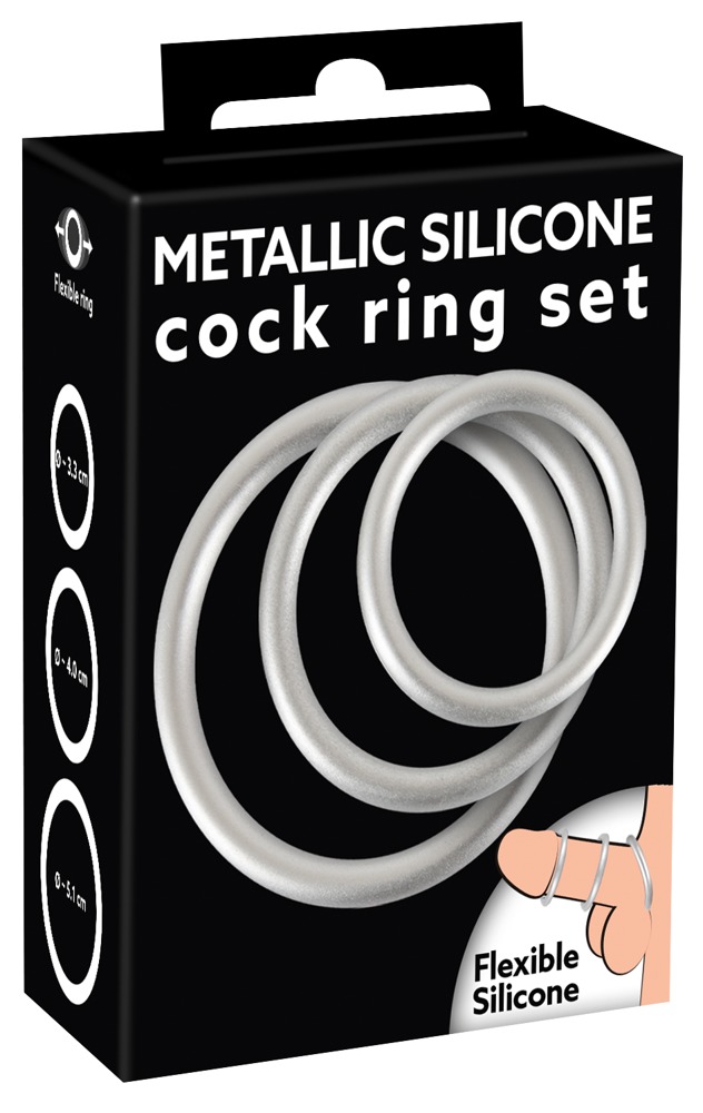 You2Toys Metallic Silicone Cock ring se Penio žiedas - užveržėjas