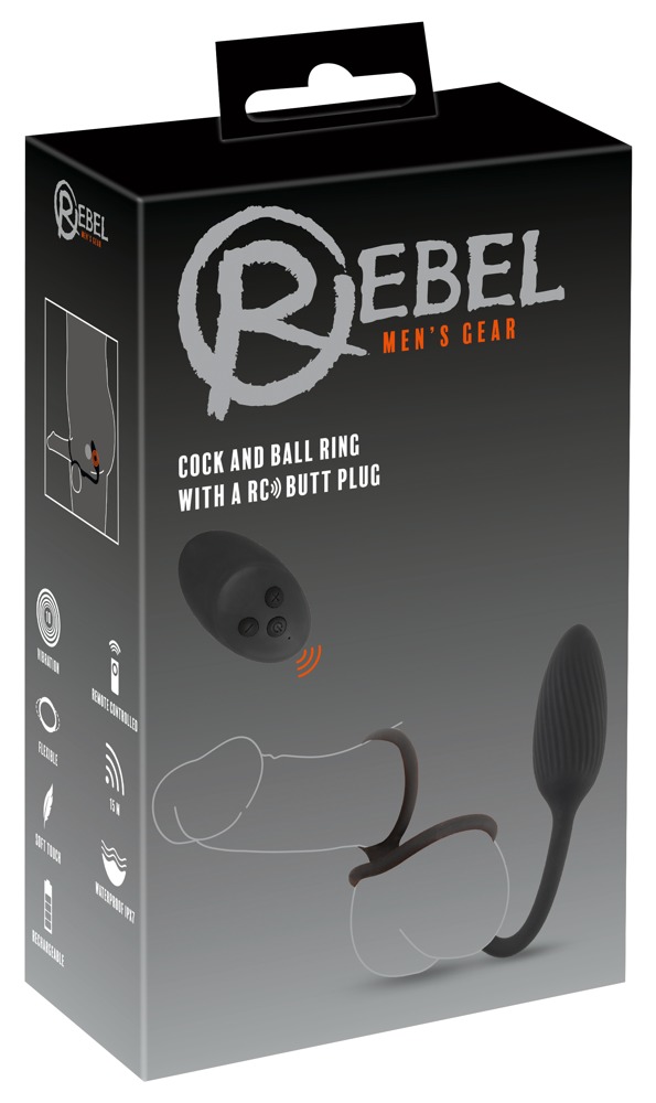 Rebel Cock&ball ring with a rc Penio žiedas - užveržėjas