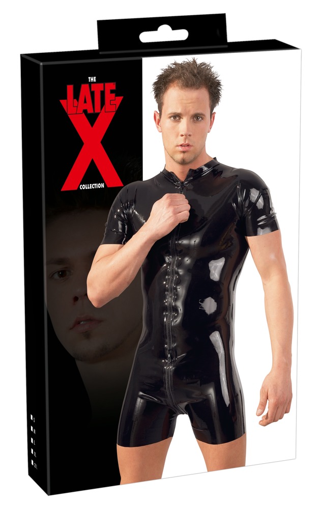 Late X Men's Latex Playsuit S vyriška lateksinė apranga