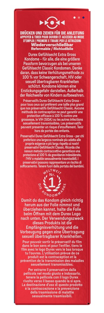 Durex gef&uuml;hlsecht Extra gro&szlig;10 Prezervatyvai &ndash; nuotrauka 5