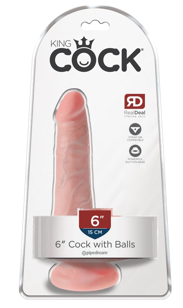 King Cock 6 Cock w Balls Light realistiškas dildo