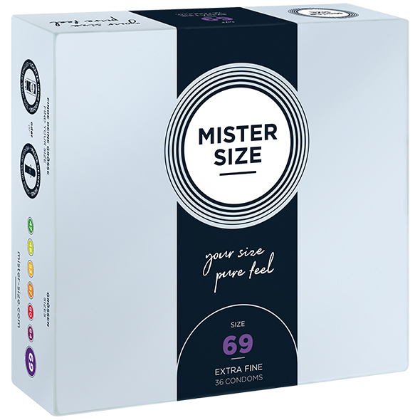 Mister Size - 69 mm Condoms 36 Pieces Nestandartinio dydžio prezervatyvai