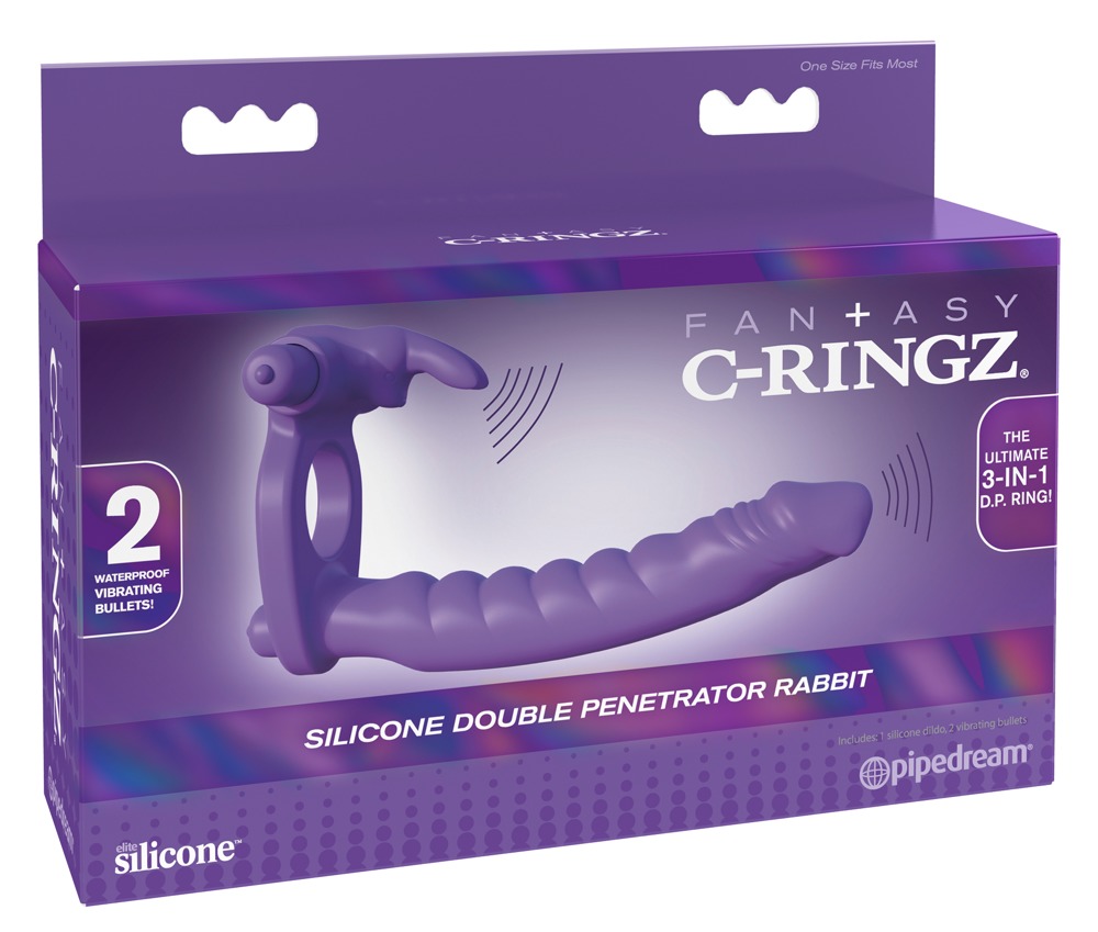 Fantasy C-Ringz fcr Silicone Double Penetrator vibratorius poroms