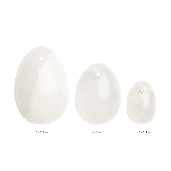 La Gemmes - Yoni Egg Set Clear Quartz (L-M-S) Vaginalinis kamuoliukas - rutuliukai