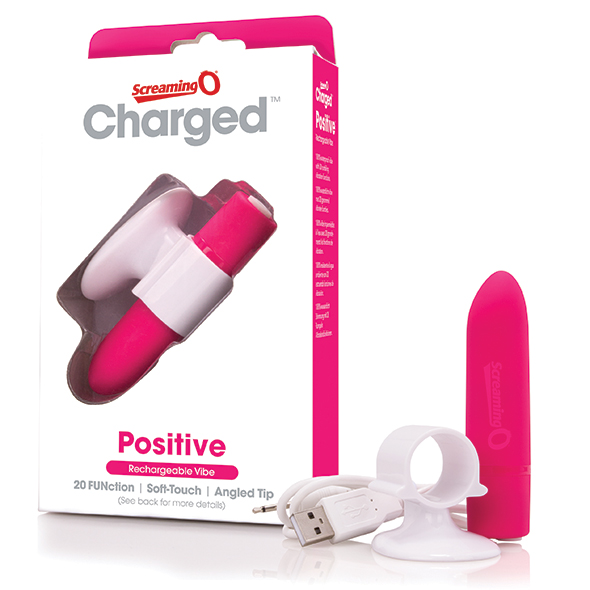 The Screaming O - Charged Positive Vibe Strawberry bullet vibratorius