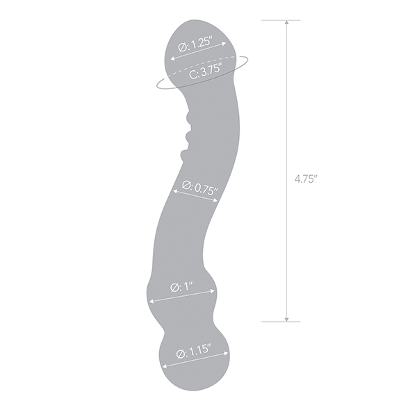 Glas - Curved G-Spot Glass Dildo stiklinis dildo &ndash; nuotrauka 9