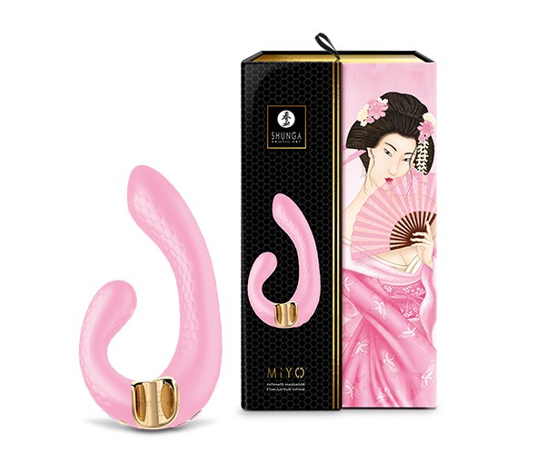 Shunga - Miyo Intimate Massager Light Pink išskirtinio dizaino vibratorius