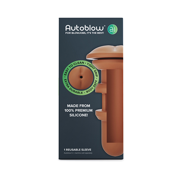 Autoblow - A.I. Silicone Anus Sleeve Brown analinis masturbatorius &ndash; nuotrauka 4
