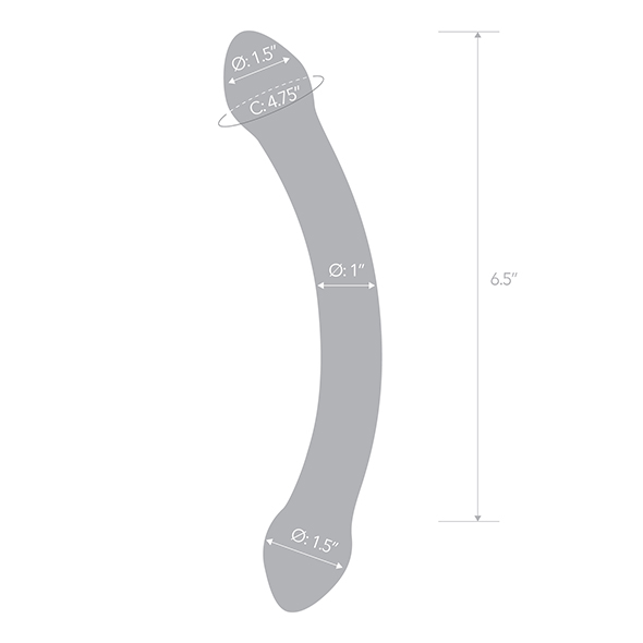 Glas - Red Head Double Glass Dildo stiklinis dildo &ndash; nuotrauka 8
