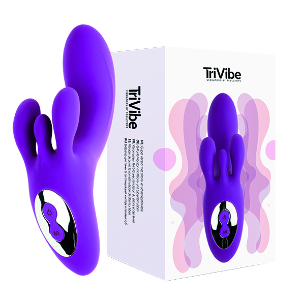 FeelzToys - TriVibe G-Spot Vibrator with Clitoral & Labia Stimulation Purpl G taško vibratorius