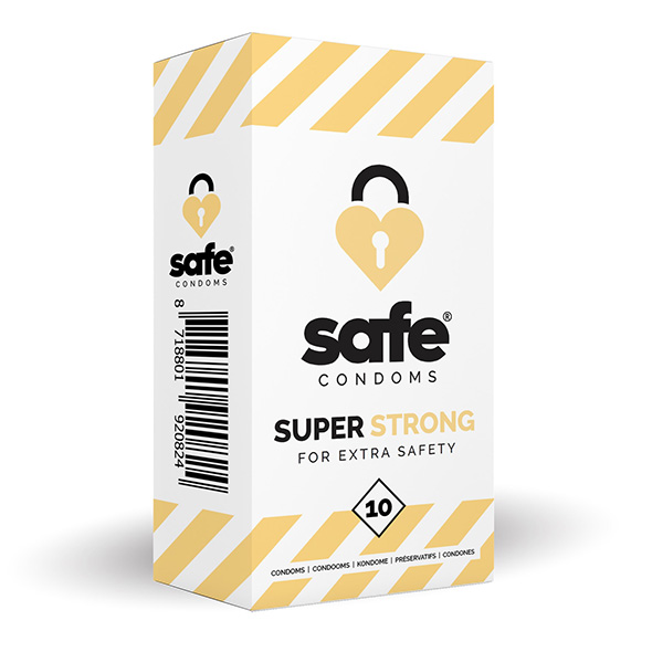 Safe - Condoms Super Strong for Extra Safety (10 pcs) Itin saugūs prezervatyvai