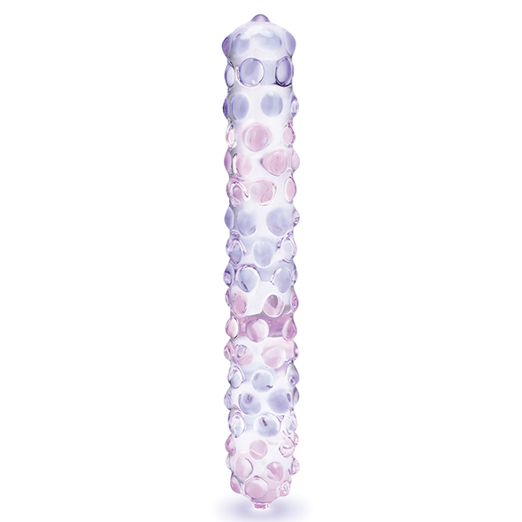 Glas - Purple Rose Nubby Dildo stiklinis dildo