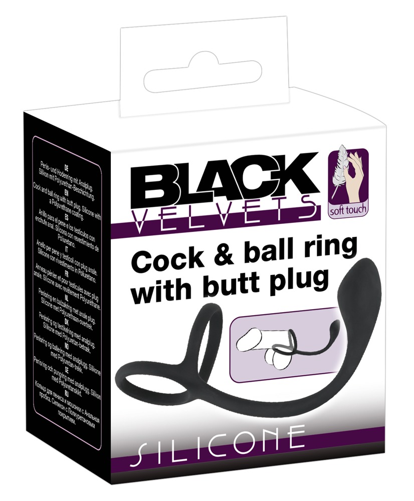 Black Velvets Cock + Ball ring Analinis kaištis