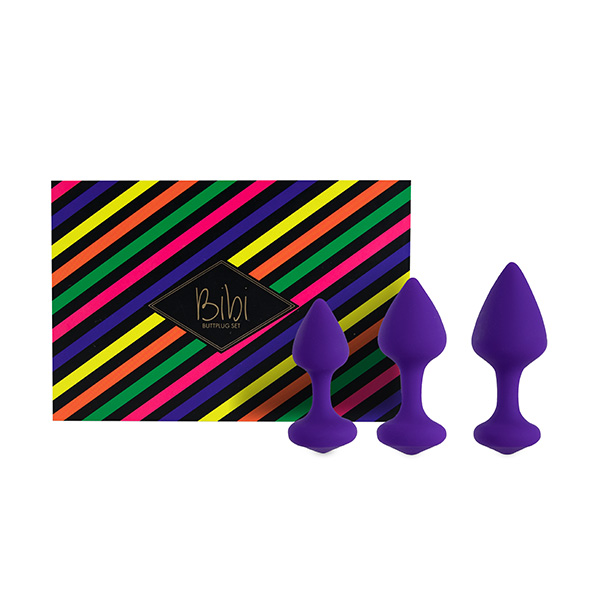 FeelzToys - Bibi Butt Plug Set 3 pcs Purple Analinis kaištis