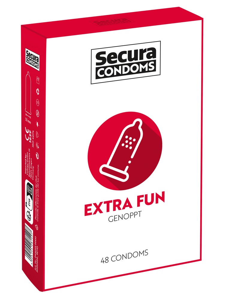 Secura Condoms Secura Extra Fun 48pcs Box Prezervatyvai