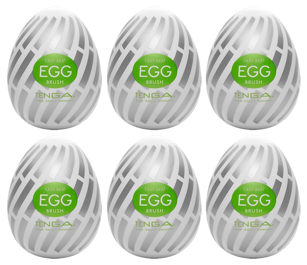 Tenga Egg Brush Pack of 6 masturbatorių kiaušinėlių rinkinys, 6 vnt.