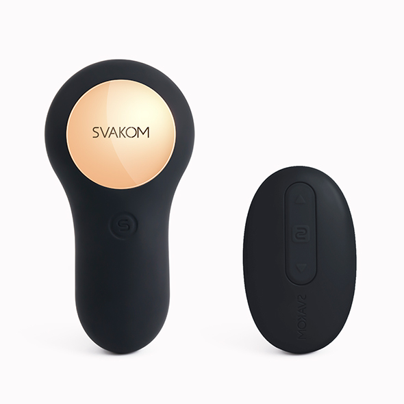 Svakom - Vick Powerful Plug Remote Controlled Vibrator Black Analinis žaislas &ndash; nuotrauka 3