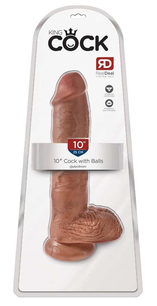 King Cock 10 inch Balls Tan realistiškas dildo