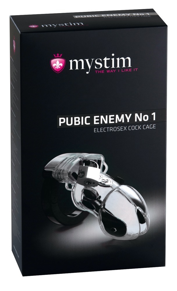 Mystim Pubic Enemy No 1 Transparent Elektrostimuliacinis penio narvas