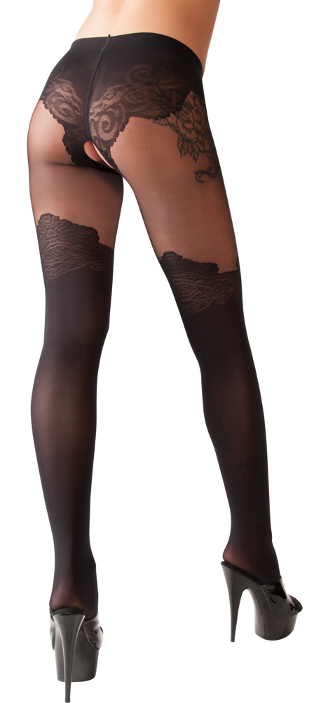 Cottelli legwear Crotchless Tights 1 Prisegamos kojinės &ndash; nuotrauka 2
