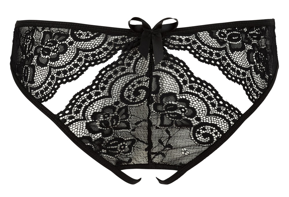 Cottelli lingerie Crotchless Briefs Black S kelnaitės, stringai &ndash; nuotrauka 8