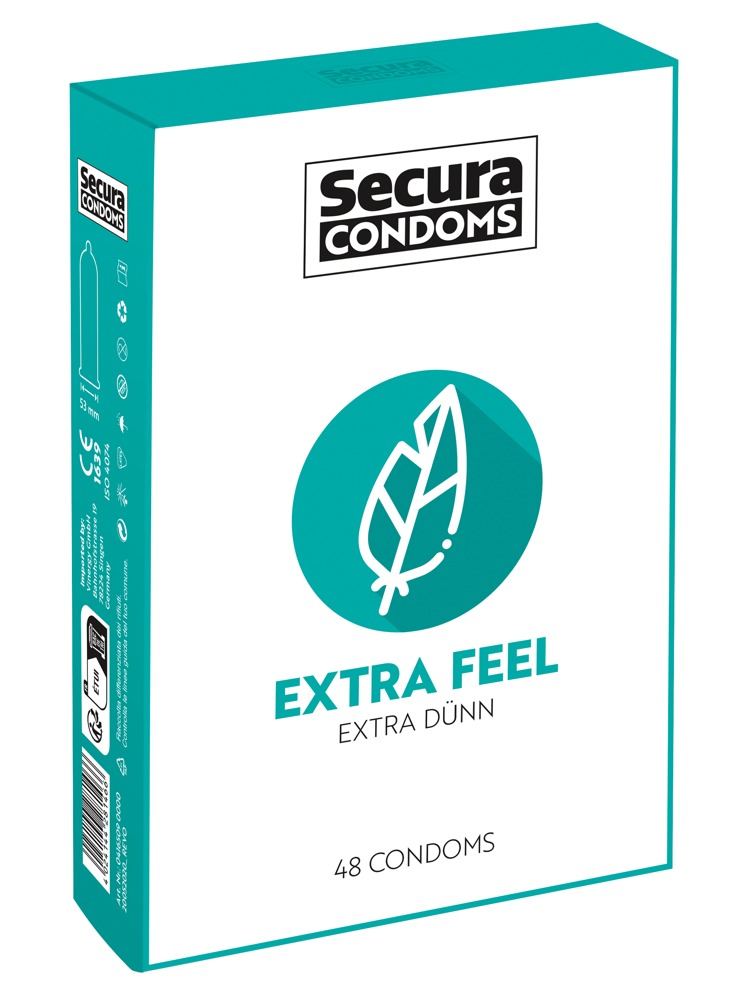 Secura Condoms Secura Extra Feel 48pcs Box Prezervatyvai