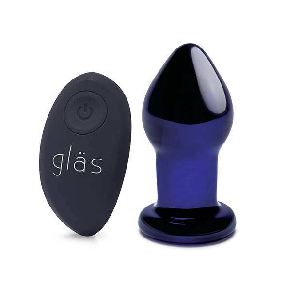 Glas - Rechargeable Remote Controlled Vibrating Butt Plug Stiklinis analinis žaislas