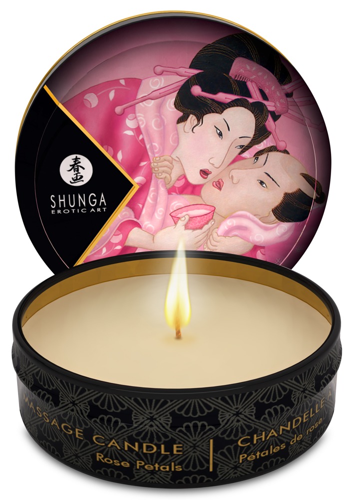 Shunga Mini Candle Roses 30 ml masažo žvakė