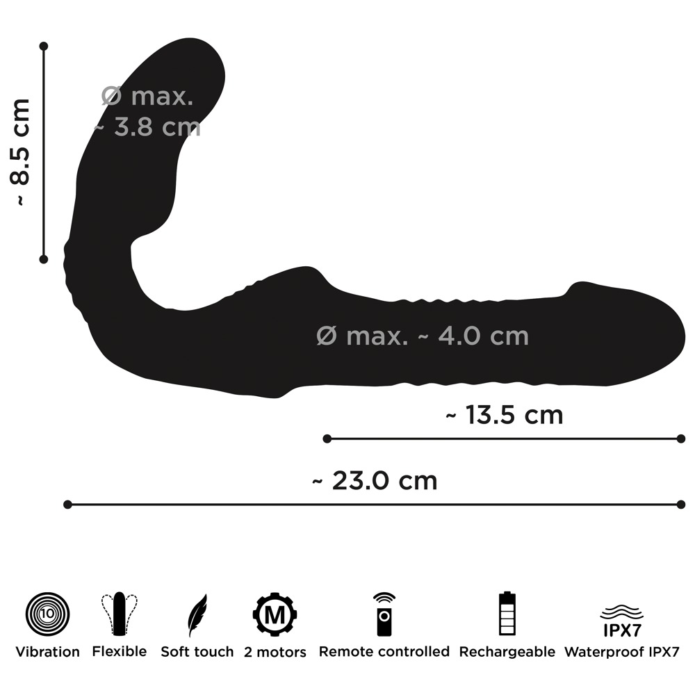 Strapless Strap-On Thrusting rc Strapless Strap-O Strap-on dildo &ndash; nuotrauka 12