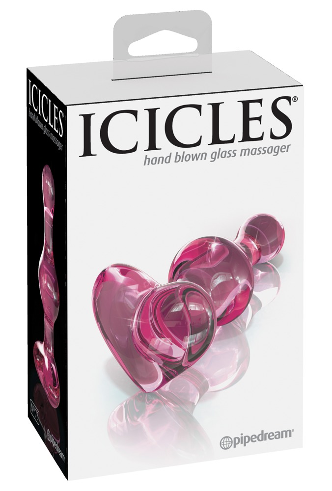 Icicles No. 75 Pink stiklinis dildo