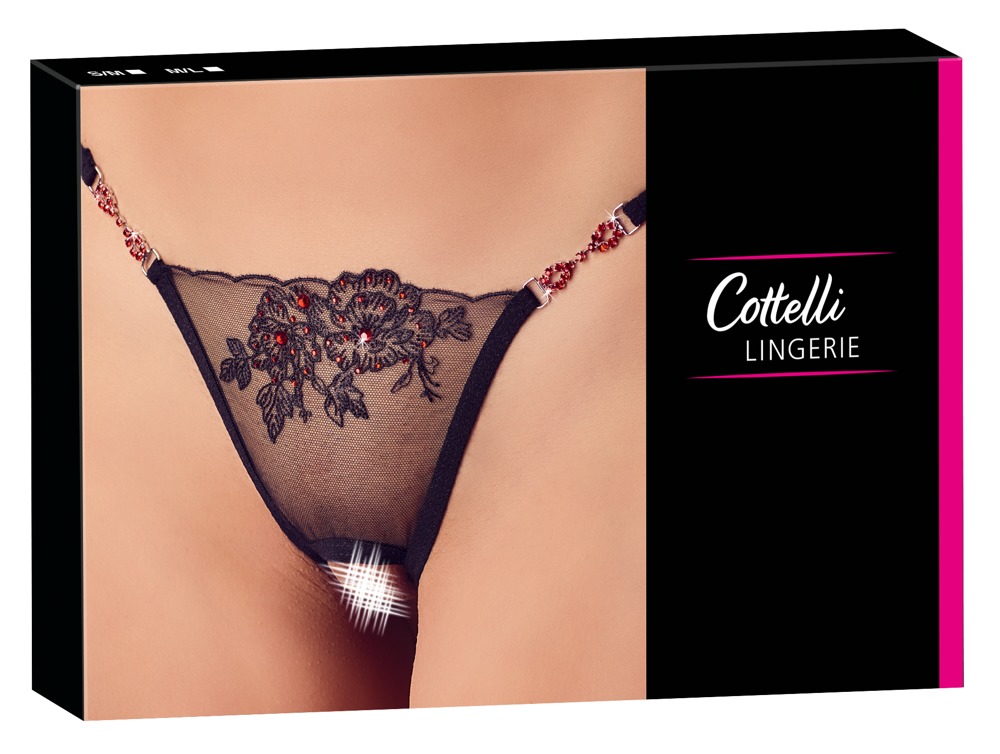 Cottelli lingerie String Red Gemstones S/M kelnaitės, stringai
