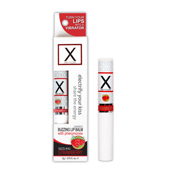 Sensuva - X On The Lips Strawberry Stimuliuojantis lūpų balzamas