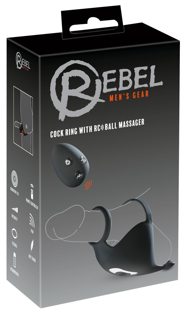 Rebel Cock ring with rc Ball m Penio žiedas - užveržėjas
