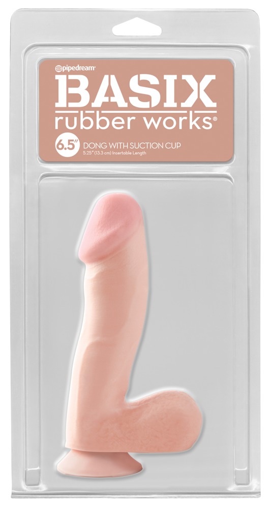 Basix Rubber brw 6.5" Dong with Suction Cup realistiškas dildo