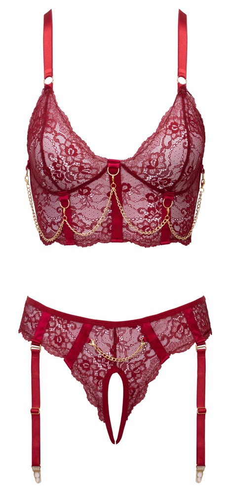 Cottelli lingerie Bra Set with Chains L Seksuali liemenėlė &ndash; nuotrauka 7