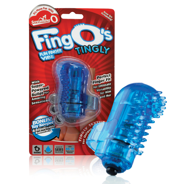 The Screaming O - The FingO Tingly Blue vibruojantis antpirštis