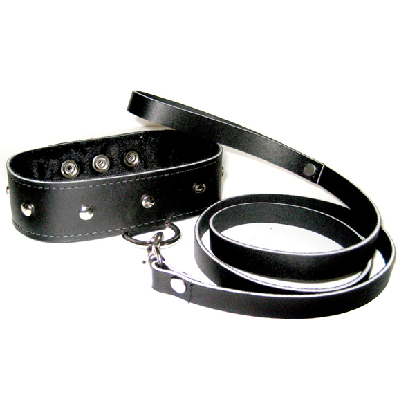 Sportsheets - Leather Collar & Leash Set antkaklis/pavadėlis