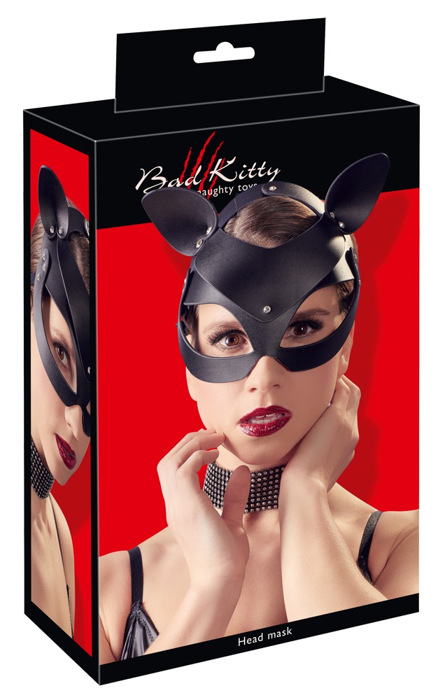 Bad Kitty Cat Mask Rhinestones moteriška fetish apranga