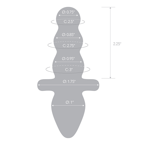 Glas - Titus Beaded Glass Butt Plug Stiklinis analinis žaislas &ndash; nuotrauka 8