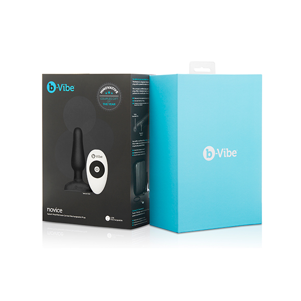 B-Vibe - Novice Remote Control Plug Black Analinis kai&scaron;tis &ndash; nuotrauka 12