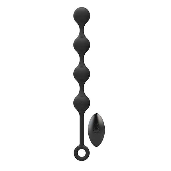 Nexus - Quattro Remote Control Vibrating Pleasure Beads Black Analinis kamuoliukas - rutuliukas