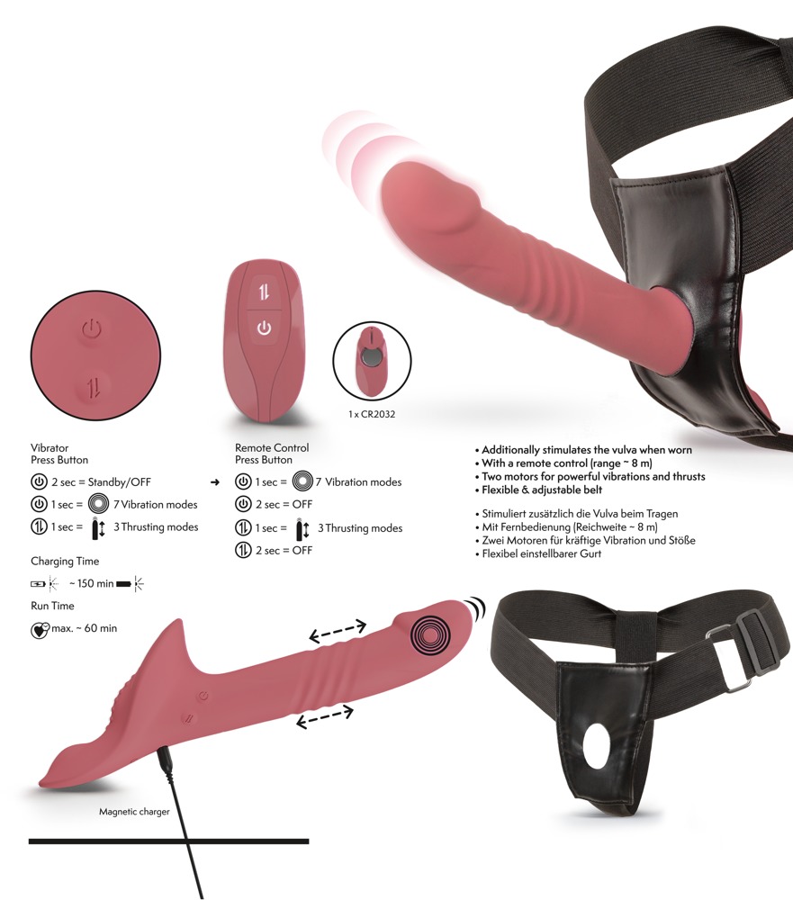 You2Toys Your Strap-On Vibrator Pink Strap-on dildo &ndash; nuotrauka 14