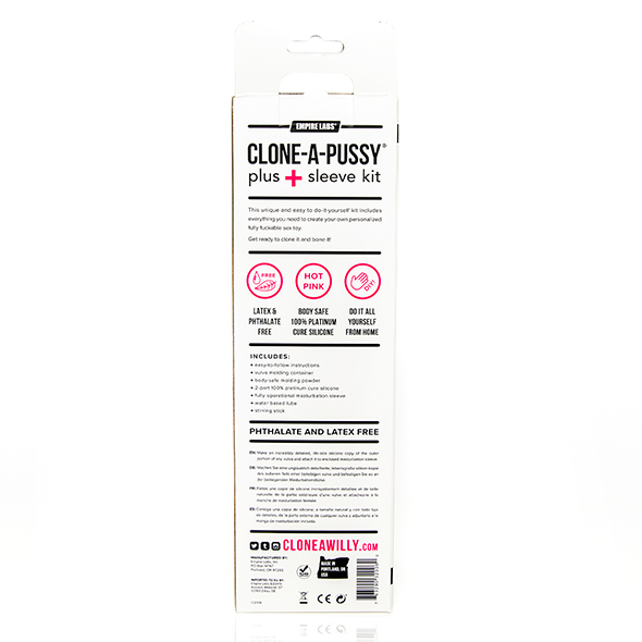 Clone-A-Willy Clone-A-Pussy - Plus Sleeve Kit Pink klonavimo rinkinys &ndash; nuotrauka 13