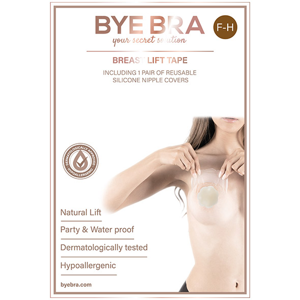 Bye Bra - Breast Lift & Fabric Nipple Covers F-H 3 Pairs spenelių lipdukai