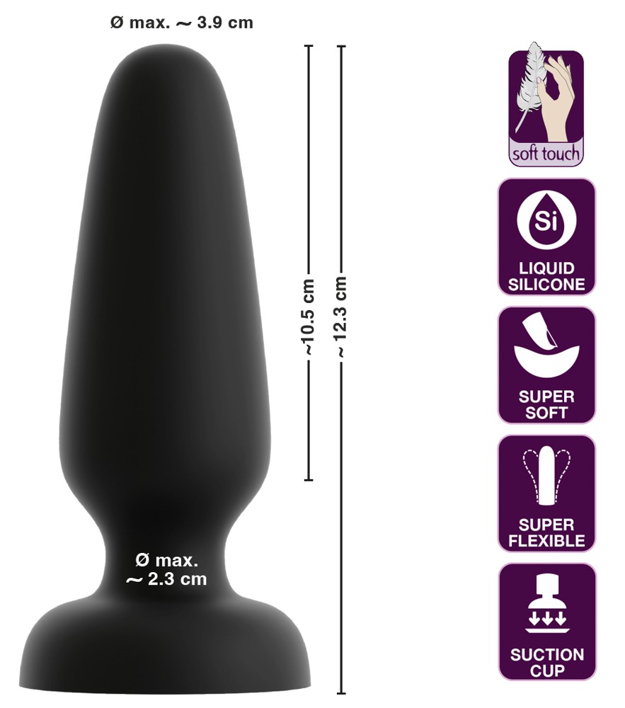 Black Velvets Silicone Plug L Analinis kai&scaron;tis &ndash; nuotrauka 6