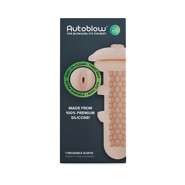 Autoblow - A.I. Silicone Vagina Sleeve White vaginalinis masturbatorius &ndash; nuotrauka 5